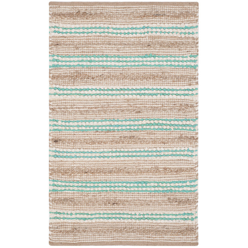 Highland Dunes Arria Striped Handmade Flatweave Jute/Sisal/Cotton